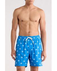 Scotch & Soda - Palm Tree Print Swim Trunks - Lyst