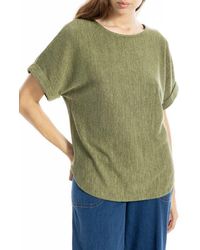 Max Studio - Short Sleeve Ribbed T-Shirt - Lyst