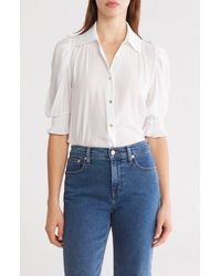 Ramy Brook - Kaylor Puff Sleeve Button-Up Shirt - Lyst