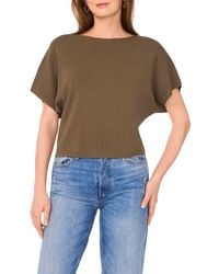 Halogen® - Short Sleeve Crop Sweater - Lyst