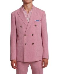 Paisley & Gray - Soho Slim Fit Double Breasted Suit Jacket - Lyst