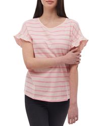 Bench - Velmina Ruffle Sleeve T-shirt - Lyst