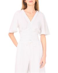 Parker - Ruched V-Neck Top - Lyst