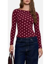 Blu Pepper - Long Sleeve Knit Top - Lyst