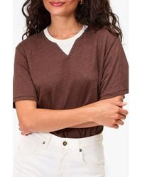 Clare V. - Original Linen V-Stitch T-Shirt - Lyst