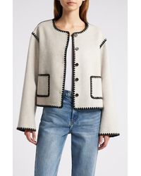 Rails - Melanie Embroidered Detail Wool Blend Jacket - Lyst