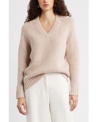 Nordstrom - Sparkle V-Neck Sweater - Lyst
