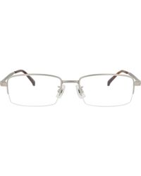 dunhill - 53Mm Half Rim Rectangular Optical Glasses - Lyst