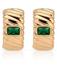 Ettika - Textured Half Hoop Earrings - Lyst