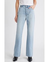Rolla's - 90S Relaxed Faded High Waist Nonstretch Straight Leg Jeans - Lyst