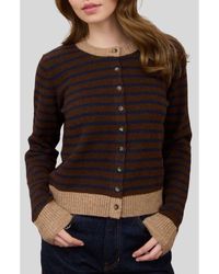 Blu Pepper - Contrast Stripe Knit Cardigan - Lyst