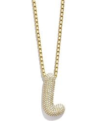 BaubleBar - Bubble Initial Pendant Necklace - Lyst