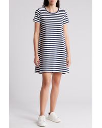 Melrose and Market - Stripe Swing T-shirt Dress - Lyst