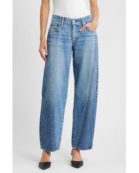 Moussy - Micco Remake Tapered Wide Leg Jeans - Lyst