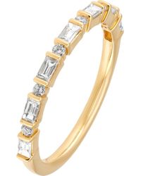 Frankie & Zoe - Alternating Round & Emerald Cut Diamond Band Ring - Lyst