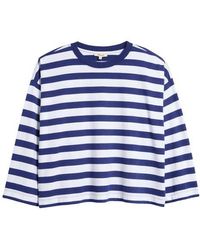 Madewell - Stripe Oversize Long Sleeve Crewneck T-Shirt - Lyst