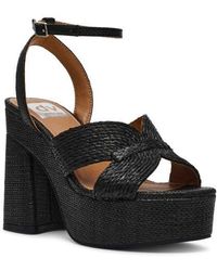 Dolce Vita - Waylan Raffia Platform Ankle Strap Sandal - Lyst