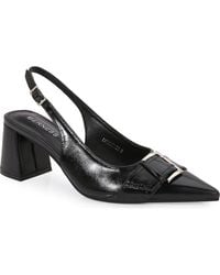 BERNESS - Block Heel Slingback Pump - Lyst