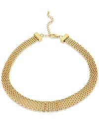 Savvy Cie Jewels - Graduated Mesh Greek Key Collar Necklace - Lyst