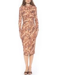 Alexia Admor - Kim Bodycon Long Sleeve Midi Dress - Lyst