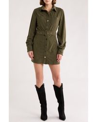 AREA STARS - Sosi Long Sleeve Shirtdress - Lyst