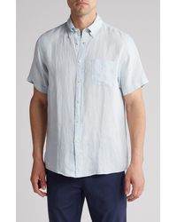 Brooks Brothers - Regular Fit Short Sleeve Linen Button-down Shirt - Lyst