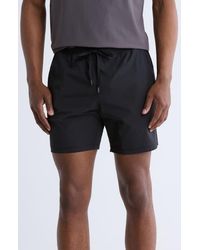 90 Degrees - Textured Sonic Drawstring Shorts - Lyst