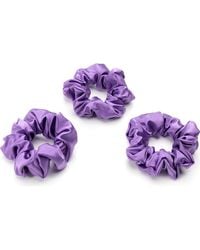 BLISSY - 3-Pack Silk Scrunchies - Lyst