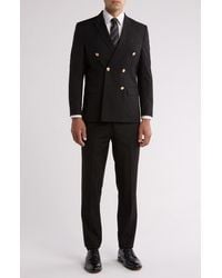 Gino Vitale - Slim Fit Solid Double Breasted Suit - Lyst