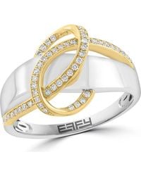 Effy - Two-Tone Diamond Ring - Lyst