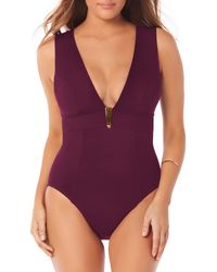 NWT Women Miraclesuit Rialto Color-Block One Piece Swimsuit Periwinkle//Pink $178