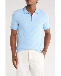 Cactus Man - Tipped & Textured Half Zip Polo - Lyst