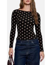 Blu Pepper - Long Sleeve Knit Top - Lyst