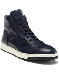 Ben Sherman Leather Percy High-top Sneakers in Black for Men - Lyst