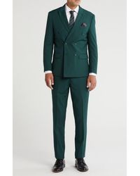 Gino Vitale - Slim Fit Solid Double Breasted Suit - Lyst