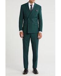 Gino Vitale - Slim Fit Solid Double Breasted Suit - Lyst