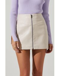 Astr - Tracy High Waist Faux Leather Miniskirt - Lyst