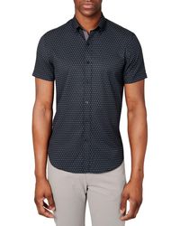 Con.struct - Slim Fit Micro Dot 4-way Stretch Short Sleeve Button-up Shirt - Lyst