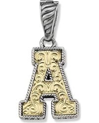 Samuel B. - Two-Tone Initial Pendant - Lyst