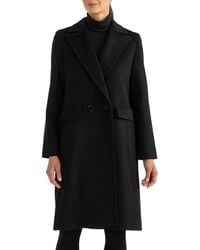 Sofiacashmere - Double-Breasted Wool Coat - Lyst