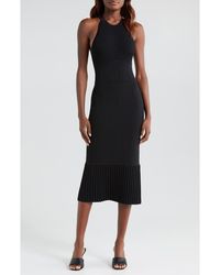 L'Agence - Kim Pleat Hem Knit Dress - Lyst