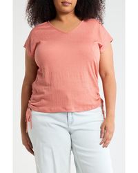 Max Studio - V-Neck Side Cinched Top - Lyst