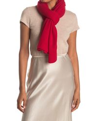 Phenix Cashmere Knit Wrap Scarf In Red At Nordstrom Rack