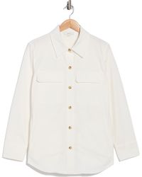 Vince - Washed Cotton Blend Shirt Jacket - Lyst