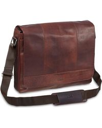 Mancini - Leather Laptop Messenger Bag - Lyst