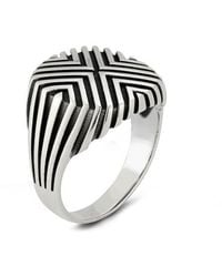 YIELD OF MEN - Sterling Etched Signet Ring - Lyst