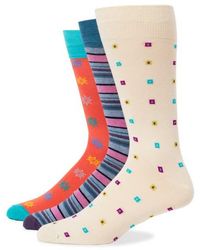 Lorenzo Uomo - Assorted 3-Pack Crew Socks - Lyst