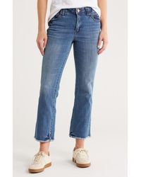 Democracy - Fray Hem Crop Flare Leg Jeans - Lyst