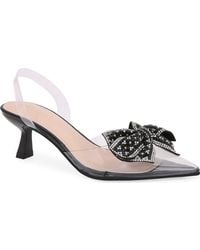 BERNESS - Ninetta Clear Kitten Heel Pump - Lyst