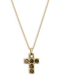 Argento Vivo Sterling Silver - Labradorite Cross Pendant Necklace - Lyst